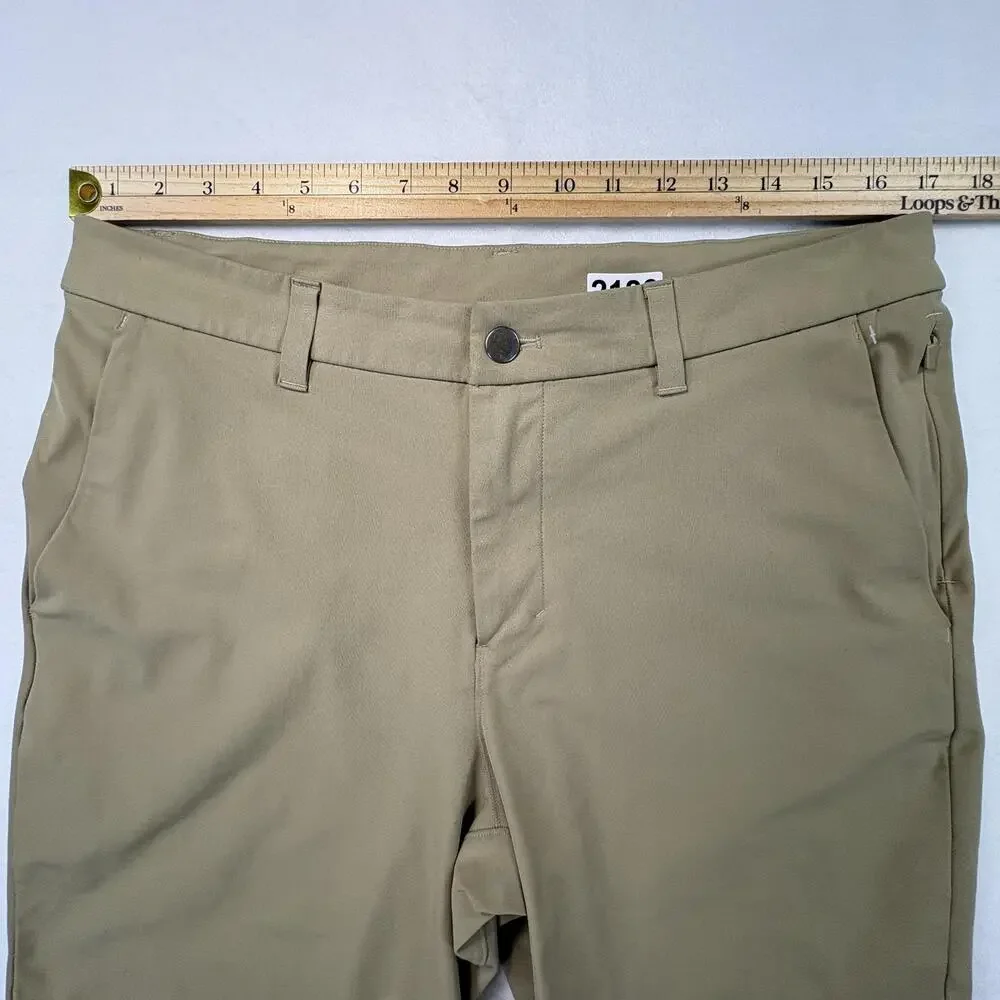 Lululemon Commission Relaxed Shorts Mens 32 Khaki Warpstreme 10” Chino
